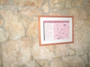 Map of Christian Places in Ein Karem