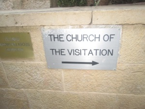 A Sign going to the Visitation Church 