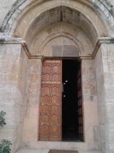 entrance of crusader church at emmaus (Abu Gosh