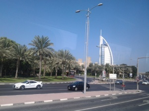 left side road going to venice of dubai to Jumeirah